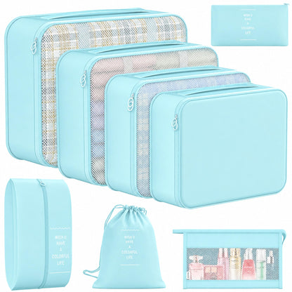 8 Set Packing Cubes for Travel, Anti-Tearing Luggage Organizer Bags