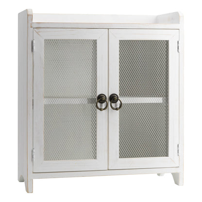 COLLECTIVE HOME - Storage Cabinet, Mini Countertop Cabinet, Wood Organizer for Kitchen Living Room Bedroom Bathroom Office with Magnetic Door, 14.5 x 6.5 x 10 (Brown)