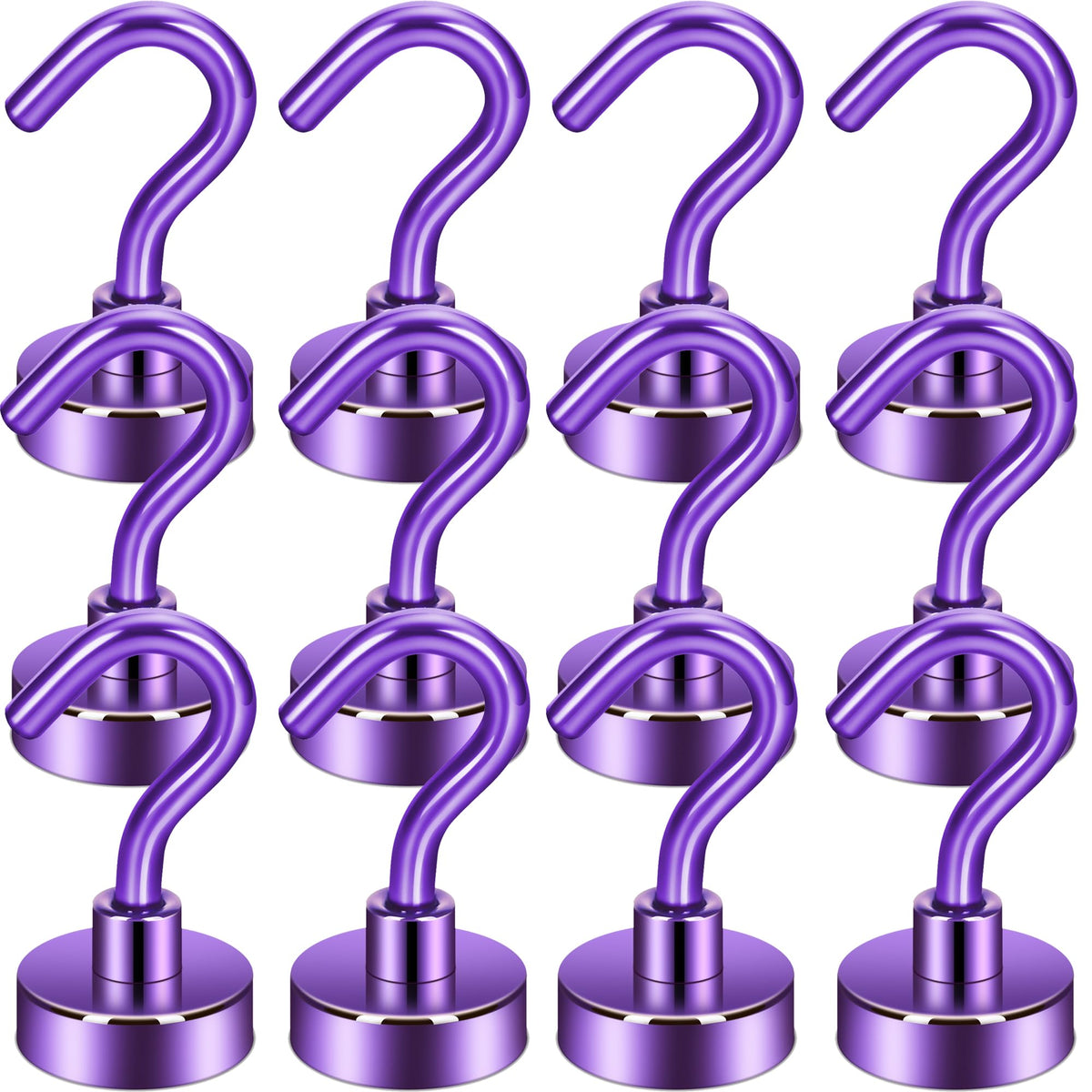 Neosmuk Magnetic Hooks, 30lb Heavy Duty, Silver, 10 Pack