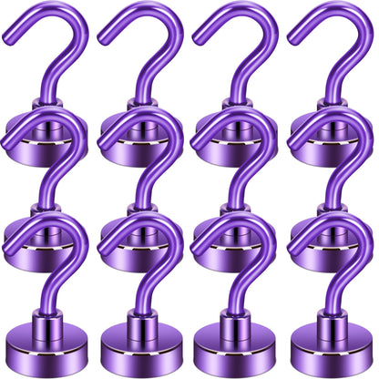 Neosmuk Magnetic Hooks, 30lb Heavy Duty, Silver, 10 Pack