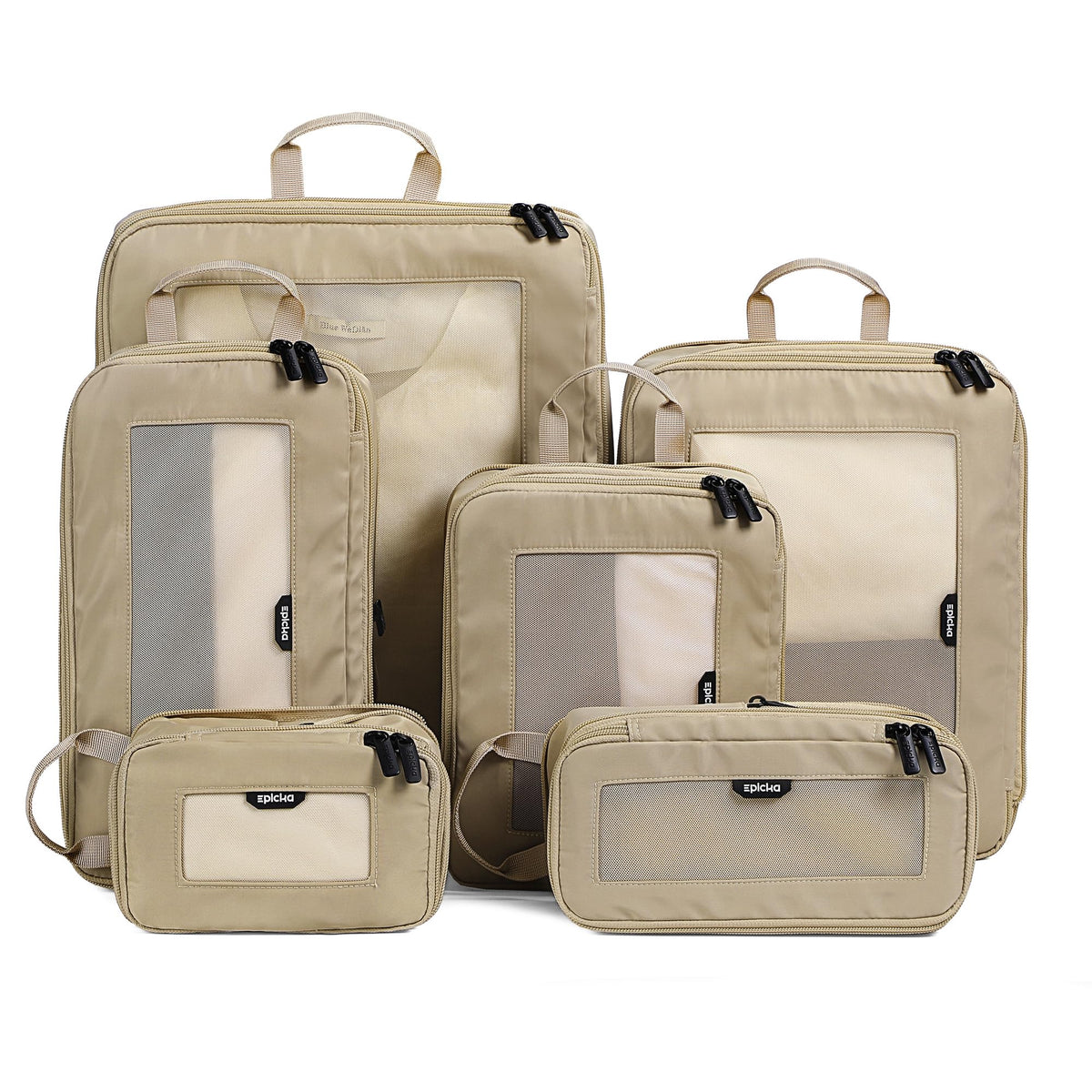 EPICKA TripCozy Compression Packing Cubes, 4 Set, Beige