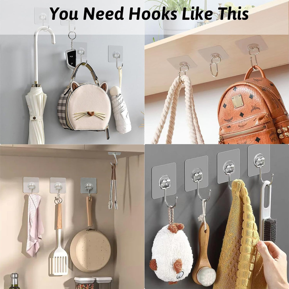 DKHDBD Adhesive Hooks 16 Pack 33lb Heavy Duty Waterproof
