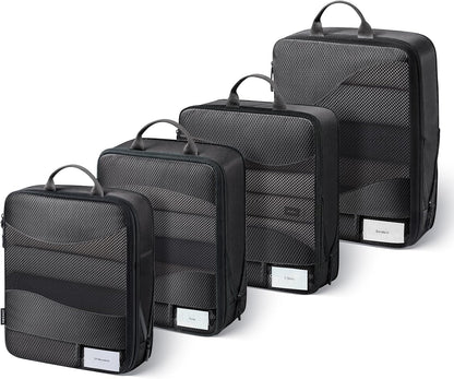 TOPEAST Compression Packing Cubes 4 Set Suitcase Organizer Bags for Travel