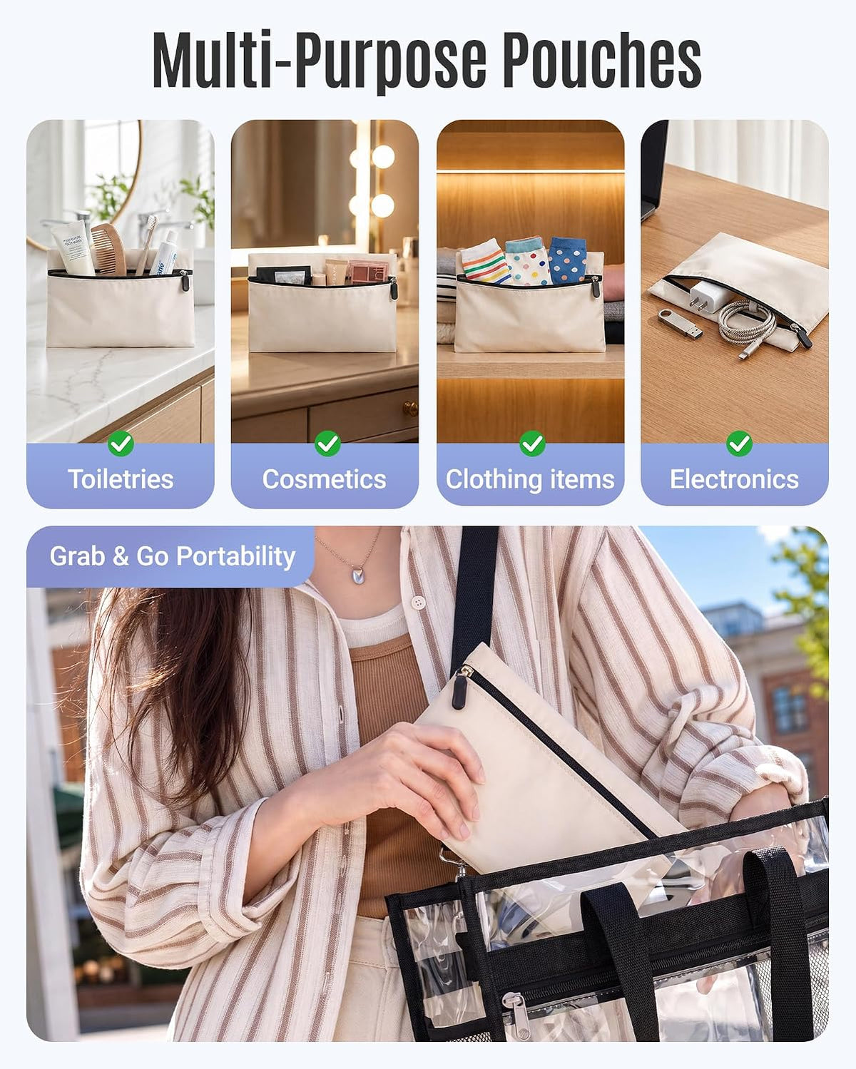 LIGHT FLIGHT 8 Set Packing Cubes for Travel, Cruise Ship Travel Essentials