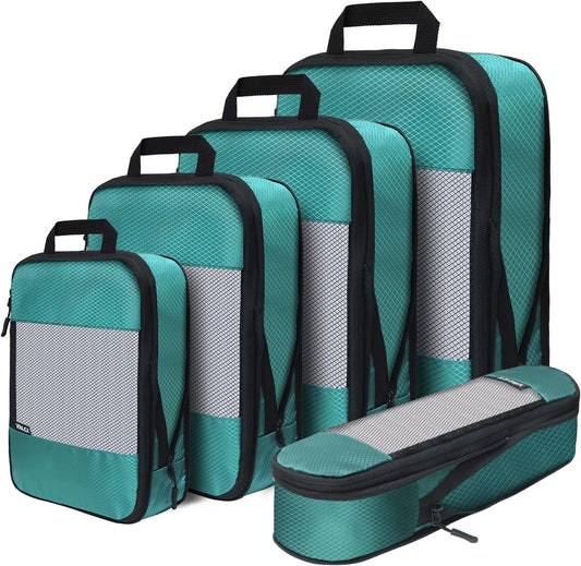 Compression Packing Cubes for Suitcases,Travel Essentials, Lightweight Luggage Organizer Bags, Travel Cubes for Carry on