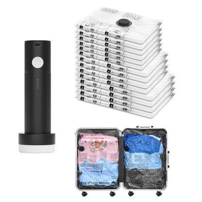 Vacuum Seal Bags for Clothing Travel with Electric Pump, 12 Combo