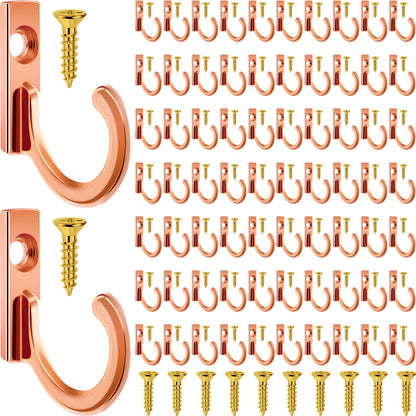 Zhehao 100 Pieces Key Hooks Jewelry Small Hook Key, Black, 100 Pieces