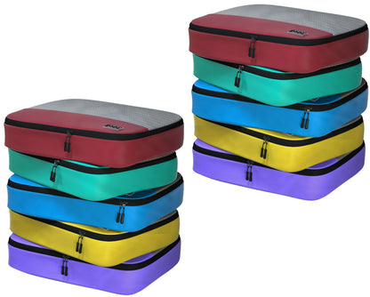 Large Packing Cubes for Travel - 5pc Packing Cubes for Suitcases - Lightweight Luggage Organizer Bags (Non-Compression)