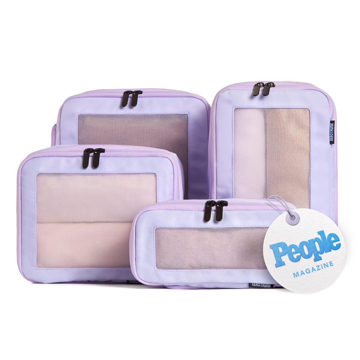 Aerotrunk Compression Packing Cubes for Travel, 6-Pack, Beige