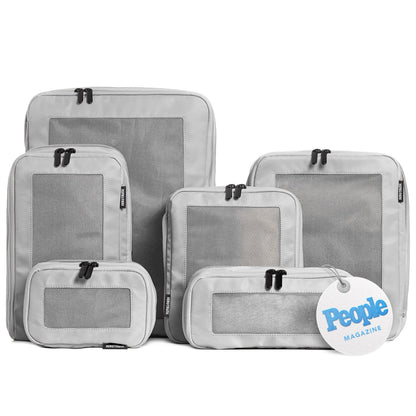 Aerotrunk Compression Packing Cubes for Travel, 6-Pack, Beige