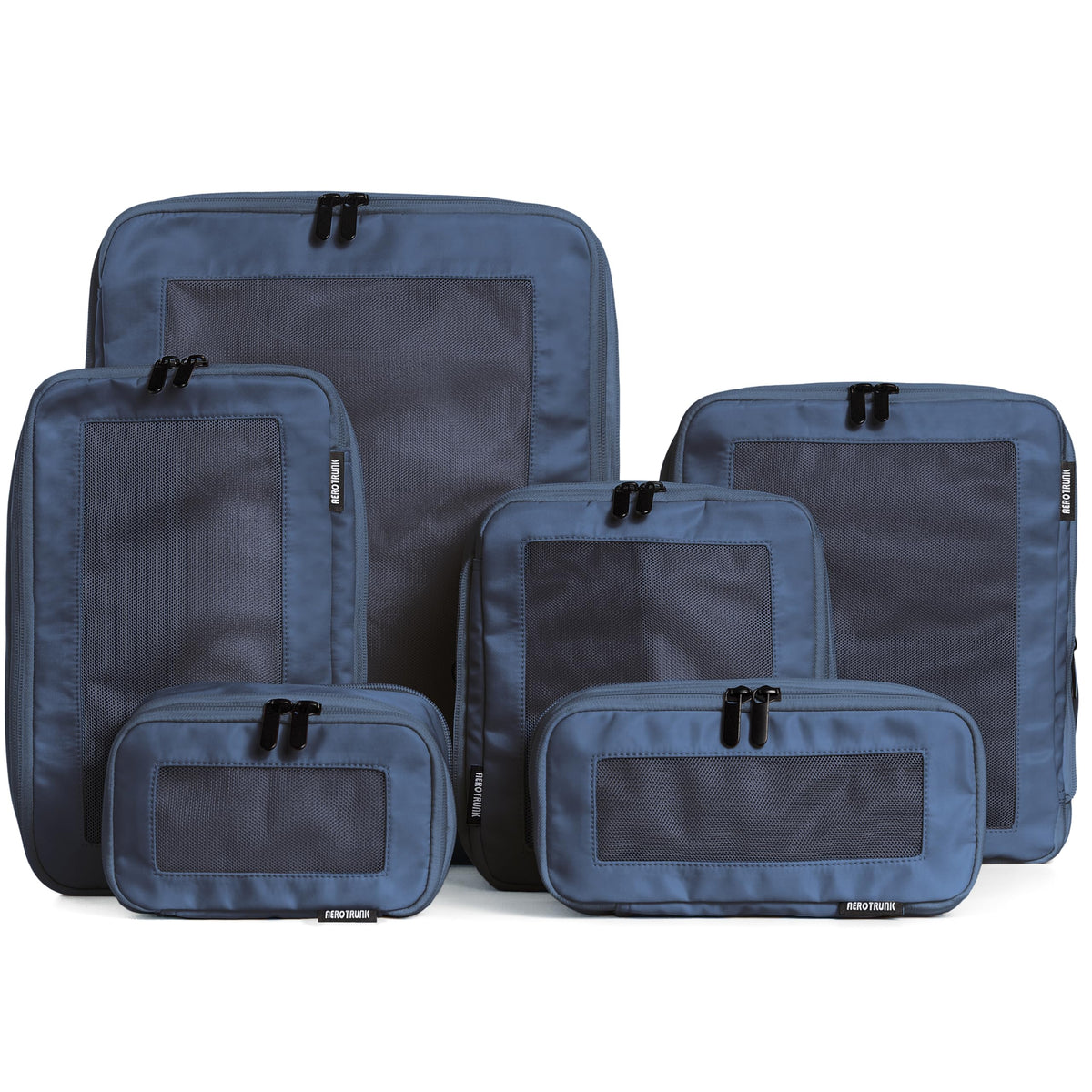 Aerotrunk Compression Packing Cubes for Travel, 6-Pack, Beige