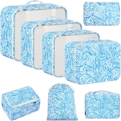 BAGAIL 8 Set Packing Cubes Luggage Packing Organizers for Travel Accessories-Jet Black