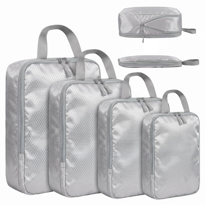 LANSKLBD 6/8 Set Packing Cubes for Suitcases Travel Luggage Packing Organizers,Travel Accessories Essentials Luggage Organizer with Shoe/Tioletry/Laundry Bag (Dark Blue, 8 set)